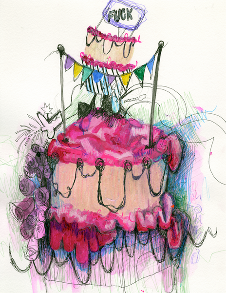 Fuck Cake, 2014. Art by Emily Silver 